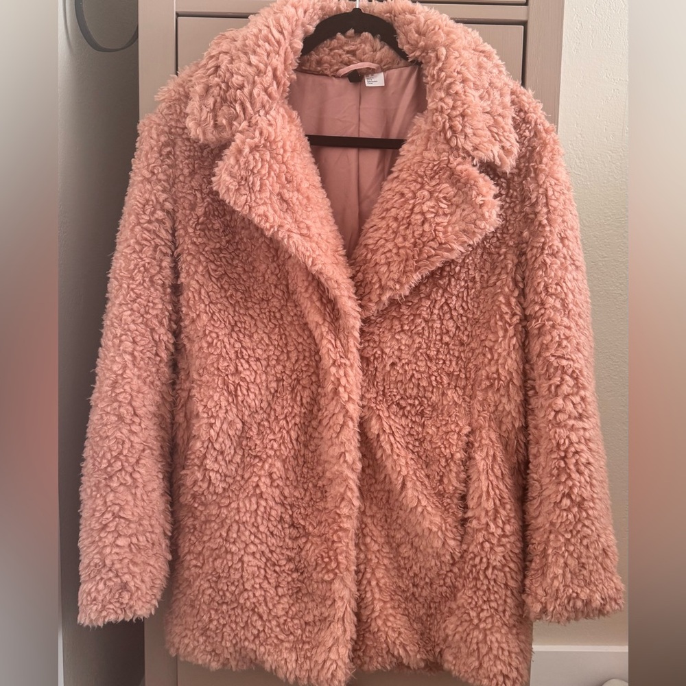 H&M Blush Teddy Jacket